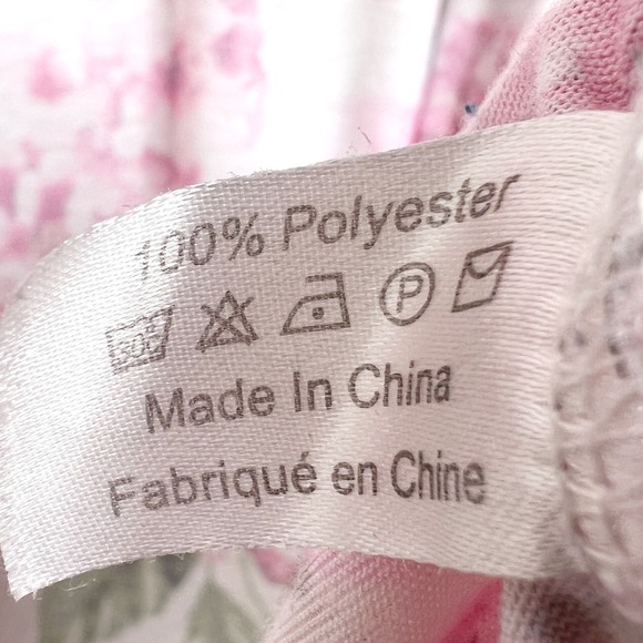 Show Me Your Mumu Women Floral Robe Pink White Botanical Short Sleeve Belted O/S - Picture 8 of 8